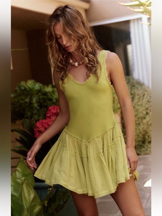 Free People Dresses & Skirts - Free People Izi Drop-Waist Mini Dress - Sz M